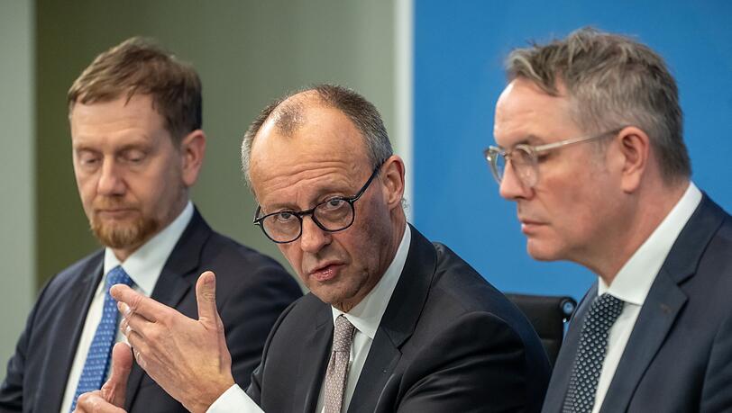 Einig beim einen Thema, zerstritten beim zweiten: Merz und die Ministerpr&auml;sidenten.