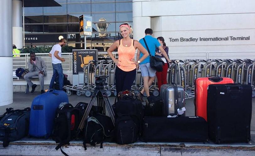Daniela Katzenberger am Flughafen von Los Angeles.