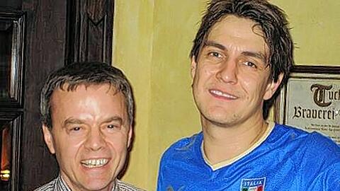 Röslein-Wirt Gregor Lemke (li.) mit Comedian Matze Knop.