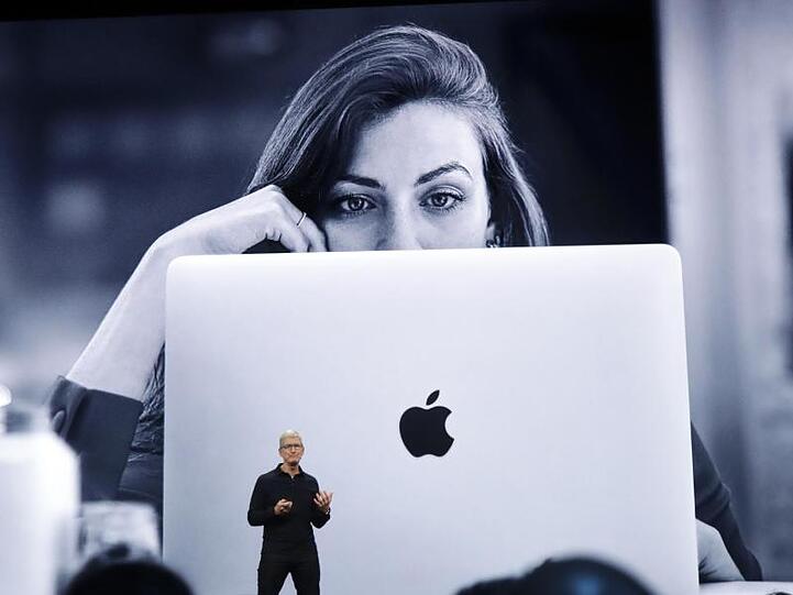 Apple-Chef Tim Cook auf der Apple-Entwicklerkonferenz WWDC im kalifornischen San Jose. Einen Fokus setzte Apple hier auf den Datenschutz.