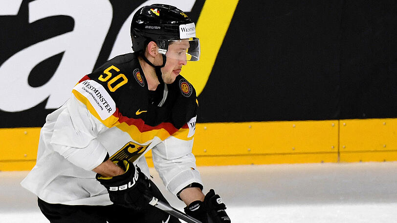 Nationalspieler Patrick Hager während der WM-Vorrundenpartie gegen Lettland.