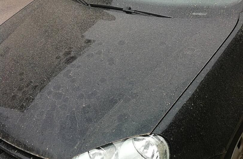Sahara-Sand-Regen: So sah's im April 2014 in München aus...