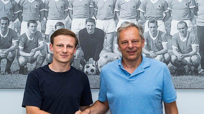 Verstärkt den TSV 1860: Moritz Seiffert (l., mit Geschäftsführer Thomas Probst). Verstärkt den TSV 1860: Moritz Seiffert (l., mit Geschäftsführer Thomas Probst).