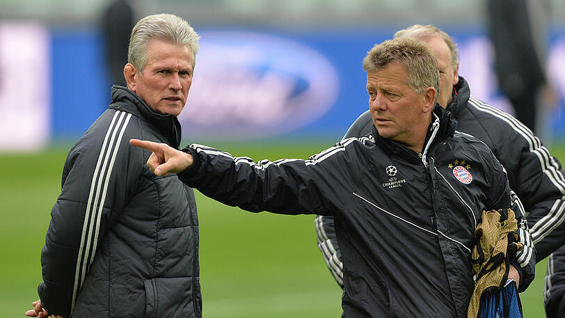 Jupp Heynckes (l.) und sein ehemaliger Co-Trainer Peter Hermann.