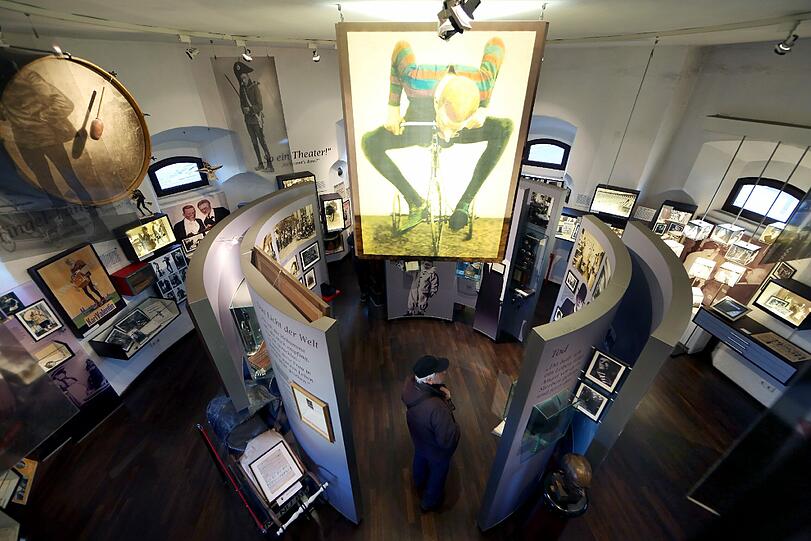 Die Ausstellung im Karl-Valentin-Musäum von oben.