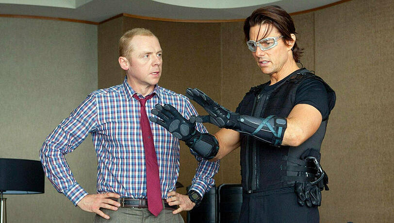 Simon Pegg (l.) und Tom Cruise in "Mission: Impossible - Ghost Protocol" Simon Pegg (l.) und Tom Cruise in "Mission: Impossible - Ghost Protocol"