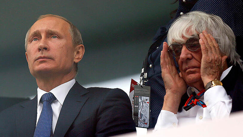 Bezeichnet sich gerne als größter Fan von Wladimir Putin (l.): Bernie Ecclestone. Bezeichnet sich gerne als größter Fan von Wladimir Putin (l.): Bernie Ecclestone.