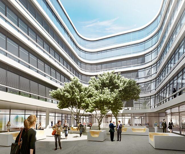 Grundsteinlegung für die neue Siemens-Zentrale am Wittelsbacher Platz.