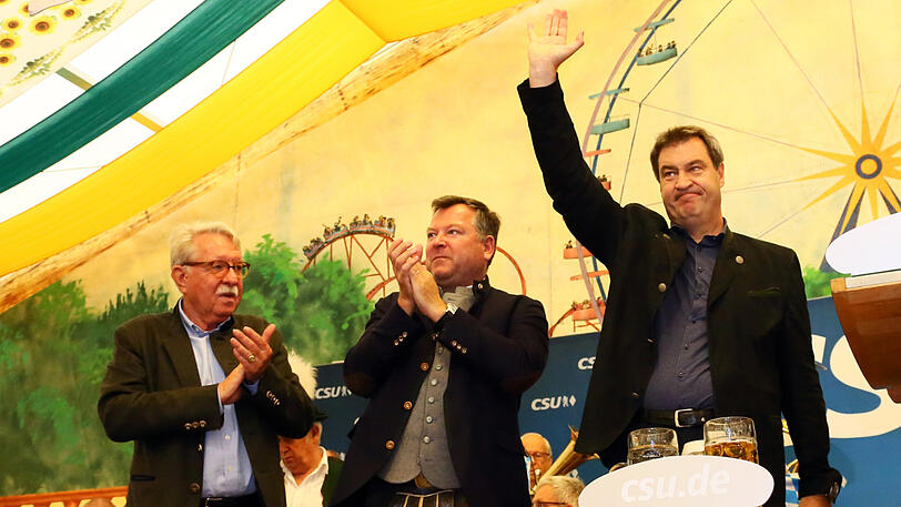 Dreimal CSU (v.l.): Otmar Bernhard, Josef Schmid, Markus Söder.