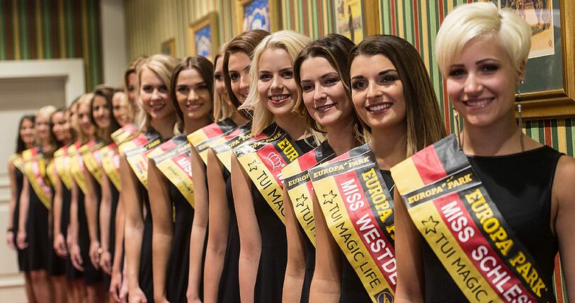 Auf der Pressekonferenz wurden die 21 Kandidatinnen für die Wahl der Miss Germany vorgestellt