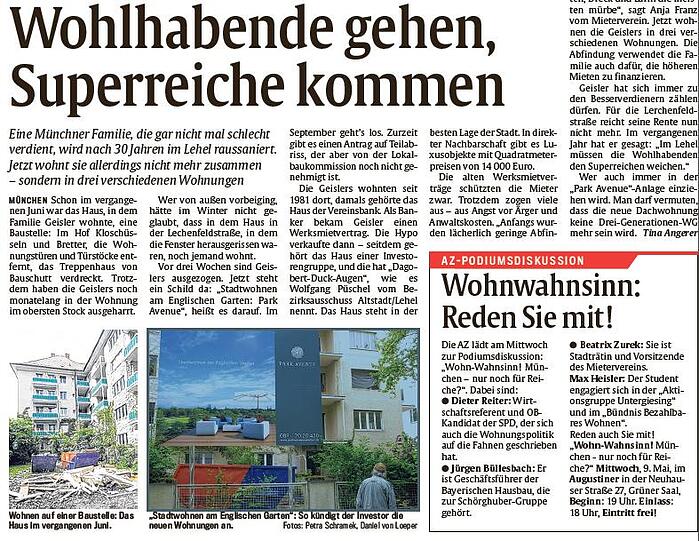 So berichtete die AZ im Mai 2012.