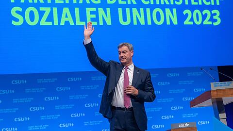 In München mit persönlichem Rekordergebnis als CSU-Chef bestätigt: Markus Söder.