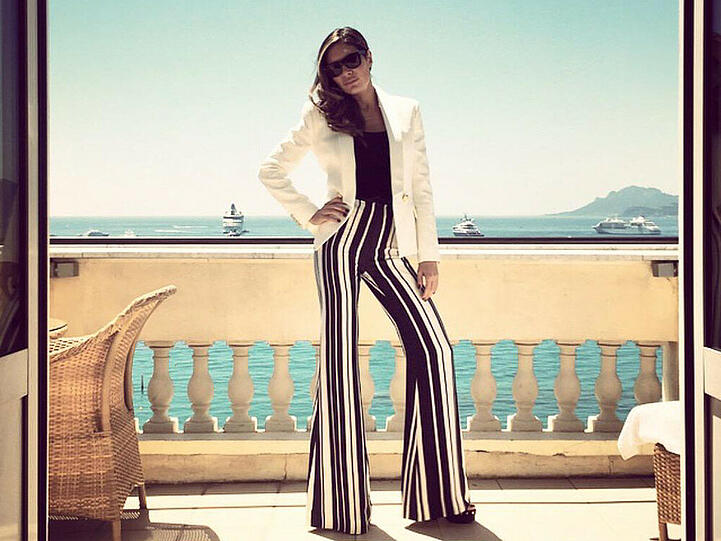 Robbie Williams steht auf diesen Anblick: Ayda Field macht lange Beine