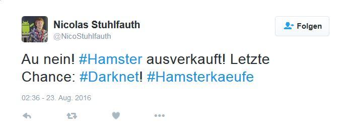 So amüsieren sich Twitter-User über die Hamsterkäufe im Konzept zur Zivilverteidigung.