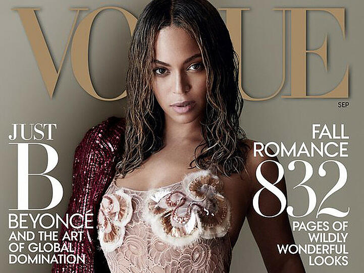 Elegant und sexy: Beyoncé auf dem Cover der "Vogue"