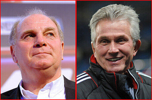 Bayern-Präsident Uli Hoeneß kann sich nach dem 3:0 gegen Köln auf die Winterpause freuen. Für Trainer Jupp Heynckes versprach er sogar ein "Bussi".