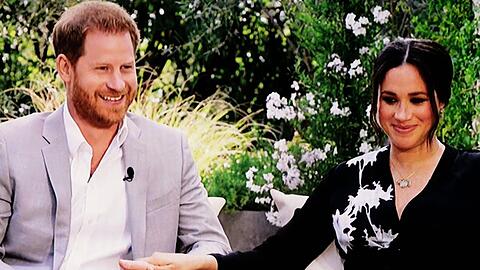 Prinz Harry und Herzogin Meghan im Gespräch mit Oprah Winfrey.