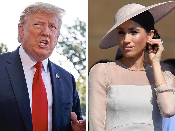 Donald Trump und Herzogin Meghan.