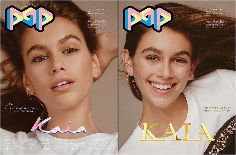 Kaia Gerber ziert zur Zeit das britische Fashion Magazin 'POP' und steht Mutter Cindy Crawford in Sachen Ausdruck in Nichts hinterher.