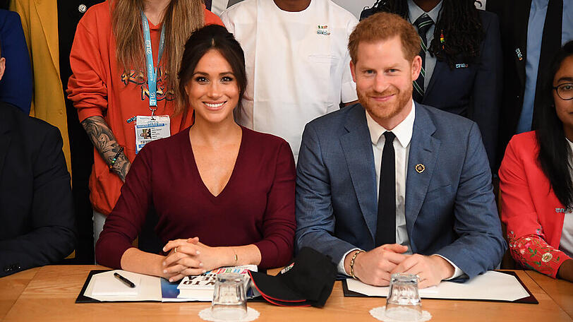 Herzogin Meghan konnte sich auch ungeplant auf den Beistand von Ehemann Harry verlassen