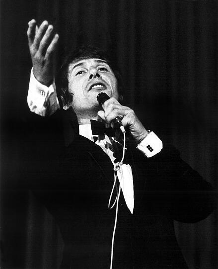 Bei einem Konzert in Rhein-Halle in Düsseldorf, 1969.