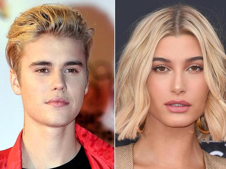 Justin Bieber (l) und Hailey Baldwin. Fotos: AP/dpa