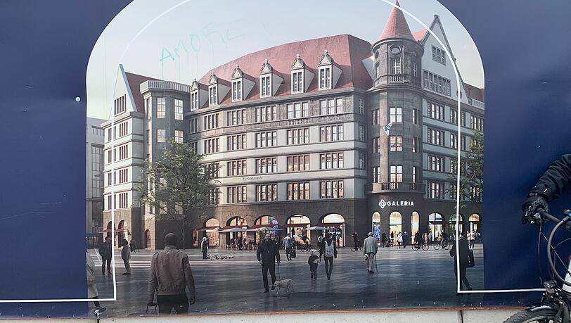 Das "Hermann Tietz Haus" (früher Hertie) am Bahnhof wird saniert. Hier sollte Galeria wieder einziehen. Daraus wird nichts mehr. (Archivbild) Das "Hermann Tietz Haus" (früher Hertie) am Bahnhof wird saniert. Hier sollte Galeria wieder einziehen. Daraus wird nichts mehr. (Archivbild)
