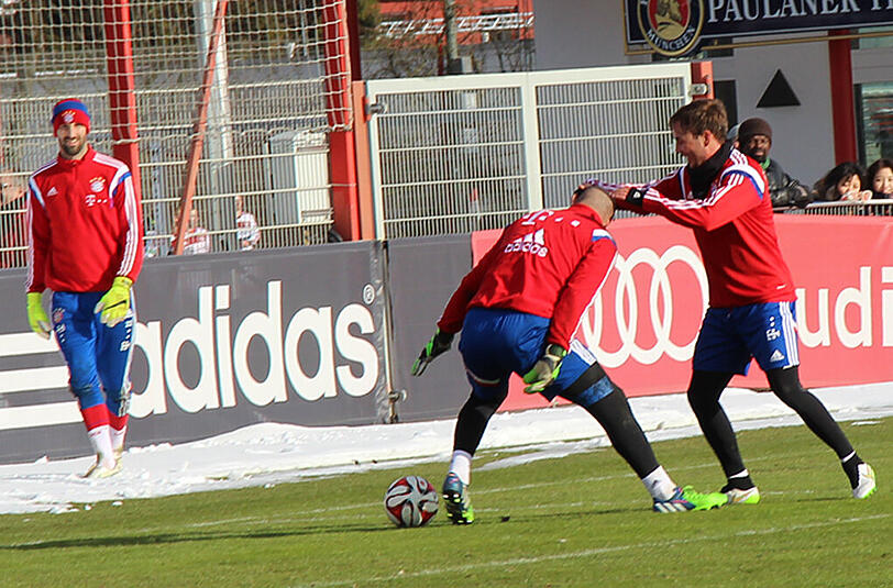 Der FC Bayern beim Samstagstraining nach der 1:4-Klatsche in Wolfsburg.