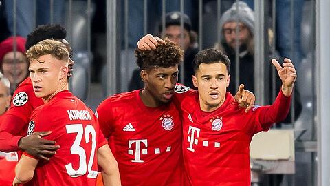 Nur einer von ihnen steht gegen Chelsea in der Startelf: Kingsley Coman (M.) hat muskuläre Probleme, Philippe Coutinho (r.) ist topfit.