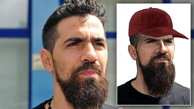 Rechts das Phantombild, links das (gespiegelte) Bild Bushidos. Die Ähnlichkeiten sind auffällig.