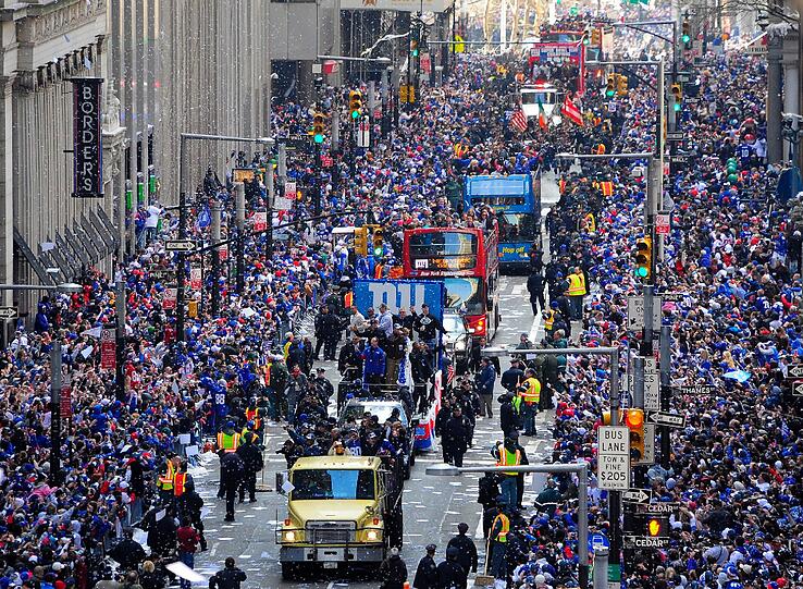 Bis zu einer Million Fans wurden zur Parade erwartet.