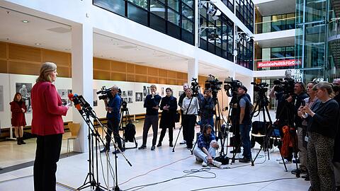 Als SPD-Chefin verkündet Bärbel Bas den Start der Sozialstaatskommission ihrer Partei.