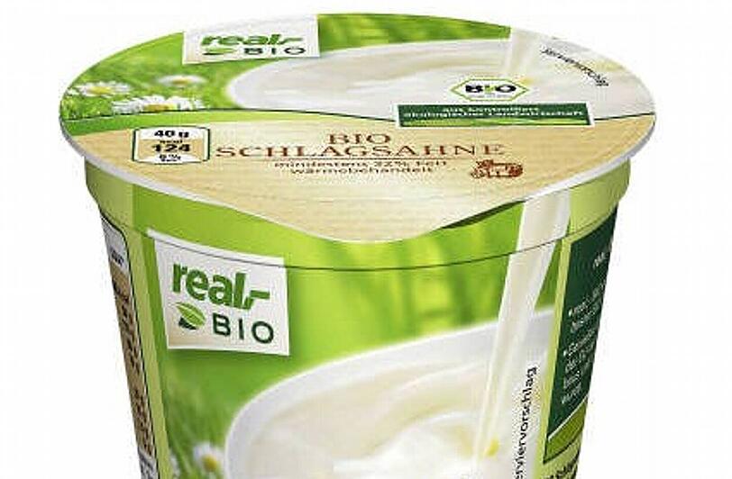 Eine Molkerei ruft Bio-Sahne von Real zurück.