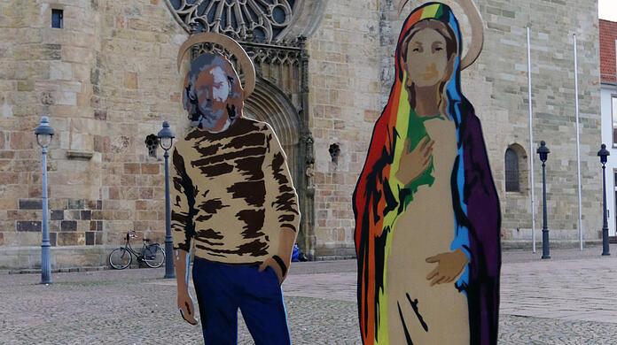 Maria und Josef sind auf Herbergssuche. (Symbolbild)