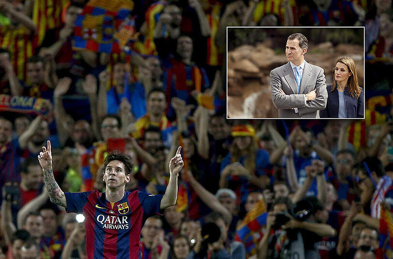 Die Fans im Camp Nou buhten und pfiffen den spanischen König Felipe aus. Jetzt muss der FC Barcelona Strafe zahlen - insgesamt 66.000 Euro.