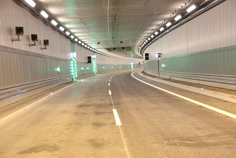 So gut wie fertig: Die Bilder vom Luise-Kiesselbach-Tunnel.