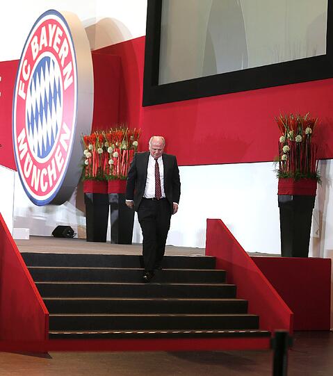 Uli Hoeneß am Freitagabend im Audi Dome.