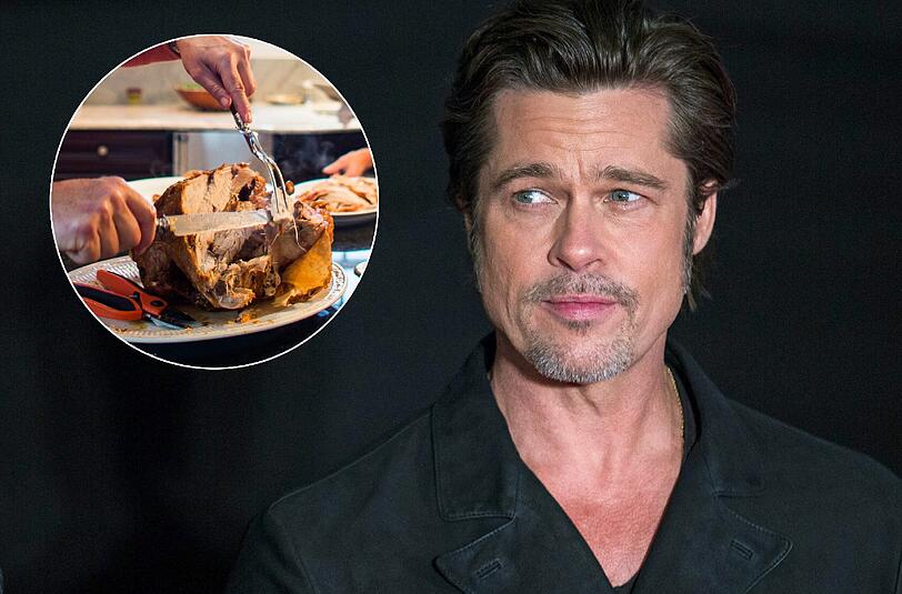 Brad Pitt ist an Thanksgiving für die Zubereitung des Truthahns zuständig.