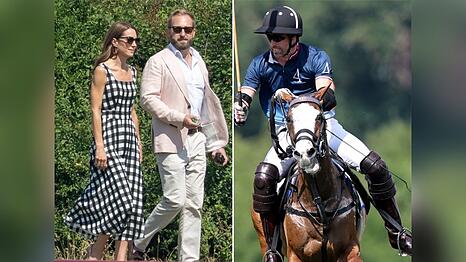 Prinz William hoch zu Ross (re.) und Prinzessin Kate nebst dem Equerry ihres Mannes, Mike Reynolds.