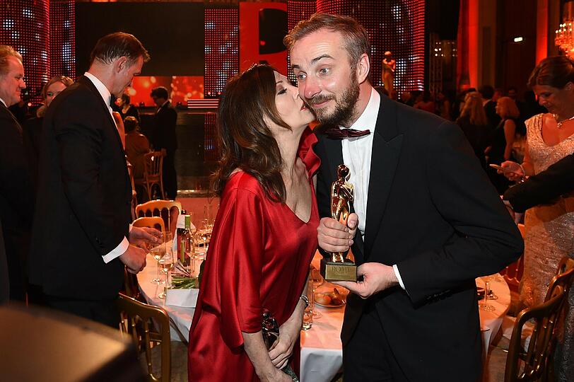 Iris Berben mit Jan Böhmermann