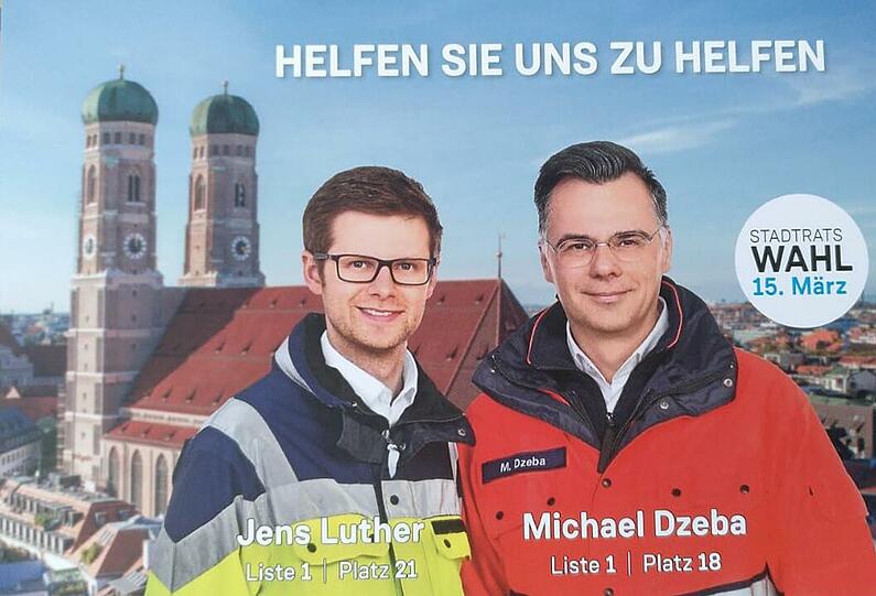 Jens Luther und Michael Dzeba treten bei der Münchner Kommunalwahl als Stadtrats-Kandidaten an.