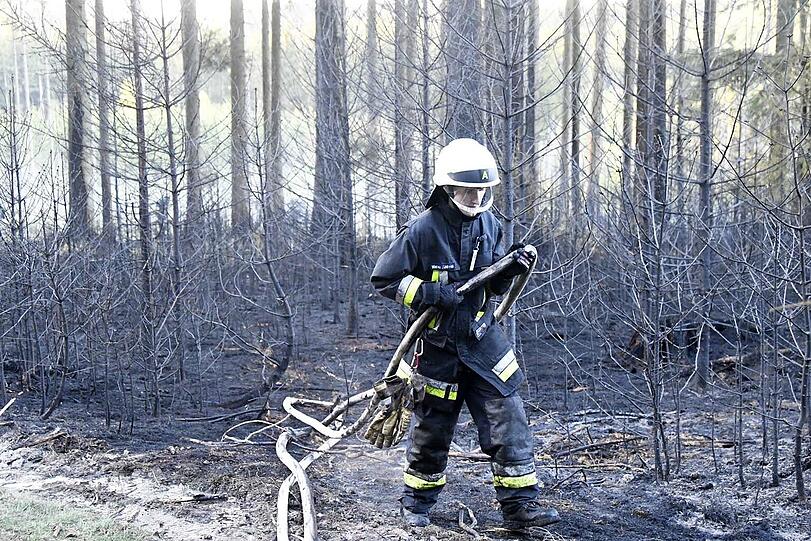 In der Nähe von Landshut standen am Freitagabend knapp 20.000 Quadratmeter Wald in Flammen. Rund 300 Einsatzkräfte waren bis tief in die Nacht im Einsatz, um den Brand unter Kontrolle zu bekommen.