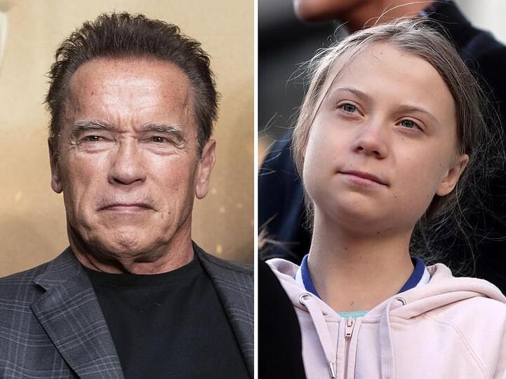 Arnold Schwarzenegger und Greta Thunberg haben eine Radtour gemacht.