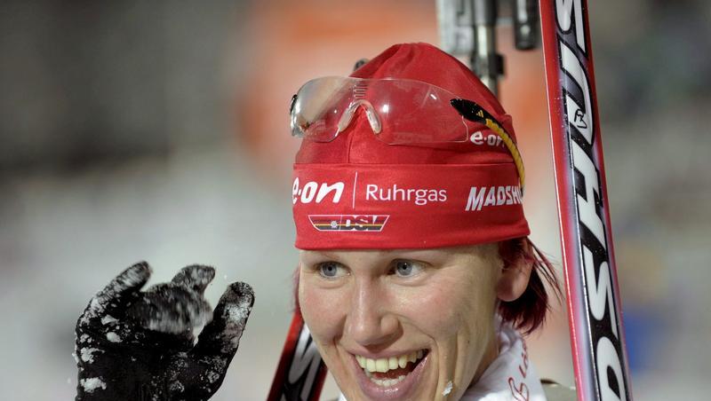 Erfreut über Platz zwei beim Weltcup-Auftakt: Kati Wilhelm in Östersund. Erfreut über Platz zwei beim Weltcup-Auftakt: Kati Wilhelm in Östersund.