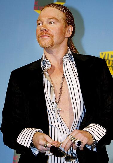 ...So kannte man ihn auf den Bühnen der Welt - zwar schon etwas aufgedunsen, aber noch nichts gegen den jüngsten Auftritt des Guns'N'Roses-Sängers. Was ist seitdem passiert, Axl?