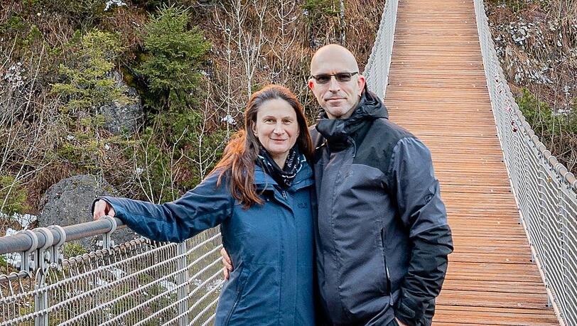 Marcel und Karin Kahner haben Bartgeier "Wally" gesichtet. Marcel und Karin Kahner haben Bartgeier "Wally" gesichtet.