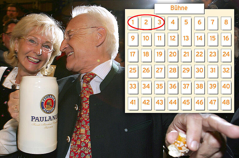 Tisch 1 &ndash; 3: Ex-Ministerpräsident Edmund Stoiber (CSU).