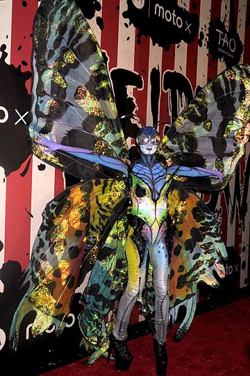 Ein bunter fröhlicher Schmetterling: Heidi Klum im Jahr 2014.