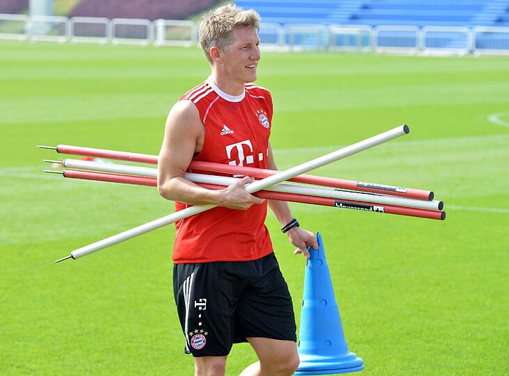 Kampf ums Comeback: Bastian Schweinsteiger schuftet derzeit im Wintercamp in Doha. Foto: Peter Kneffel