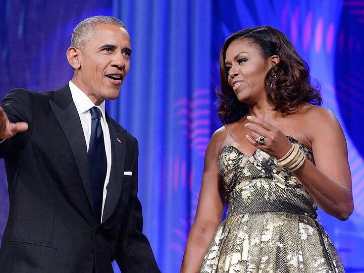 Barack Obama, der damalige Präsident der USA, und seine Frau Michelle 2016 in Washington.